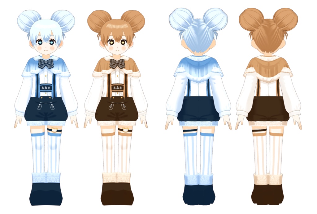 オリジナル3Dモデル・テディベア少女