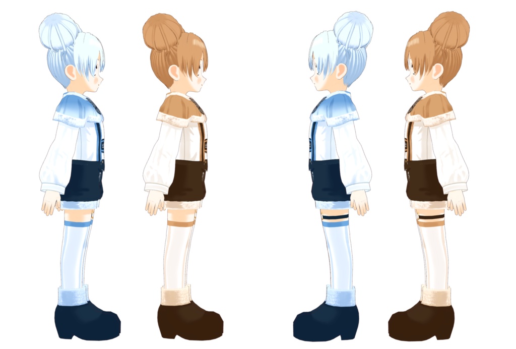 オリジナル3Dモデル・テディベア少女