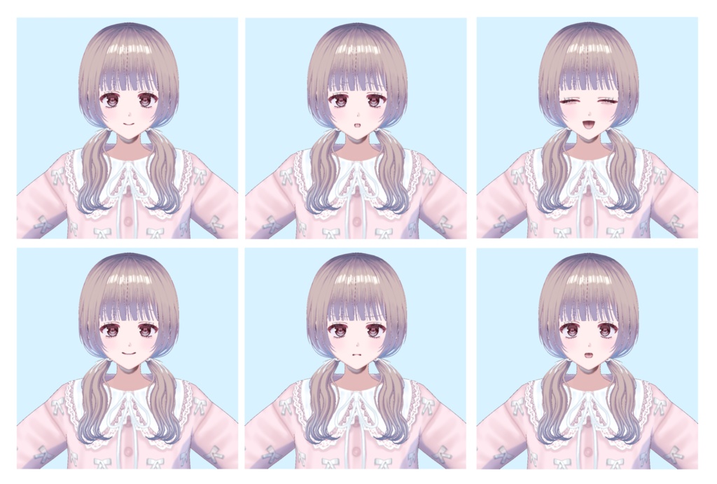 【オリジナル3Dモデル】 【服・髪単品有】バレエコア少女