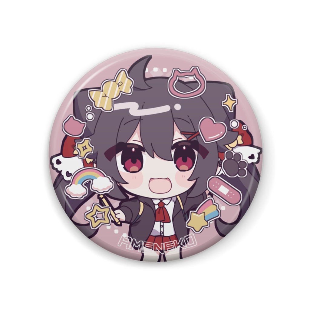 雨猫ちゃん缶バッジ ver.A