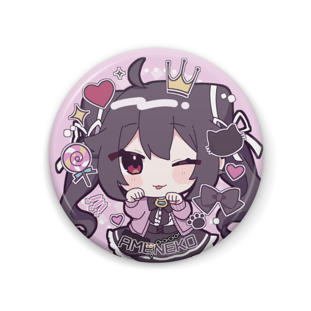 雨猫ちゃん缶バッジ ver.B