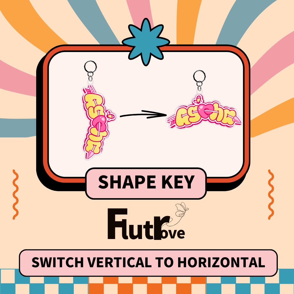 【KEY RING】AGEHA NAME ACRYLIC KEY HOLDER