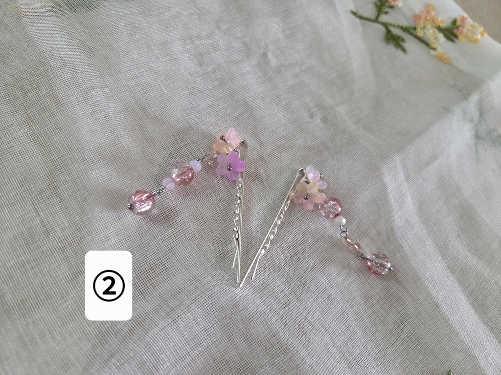 Glass Series~春の瞬き、ヘアピンセット~