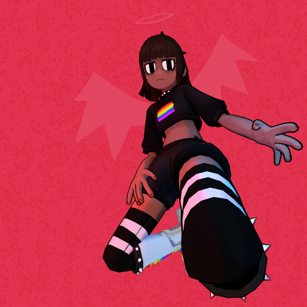 Goth Skater Girl (VRChat Avatar SDK3)