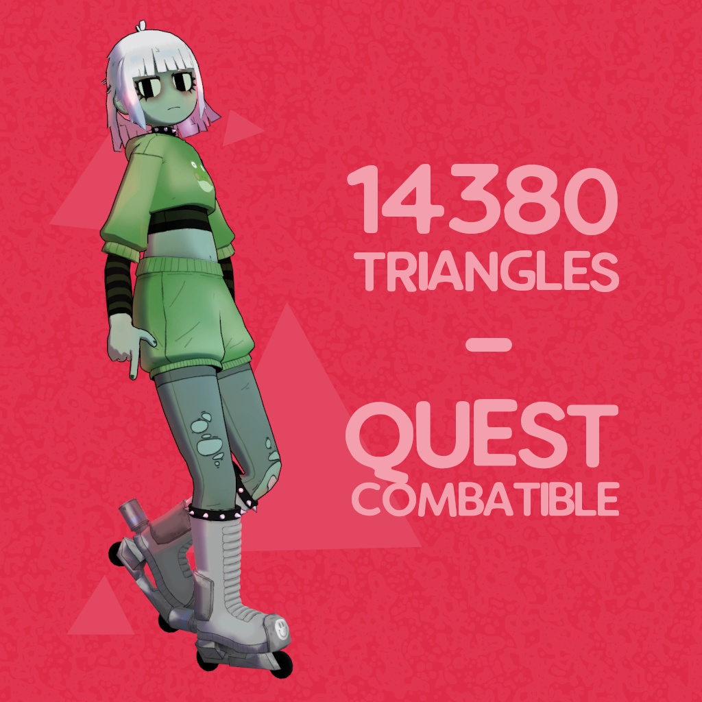 Goth Skater Girl (VRChat Avatar SDK3)