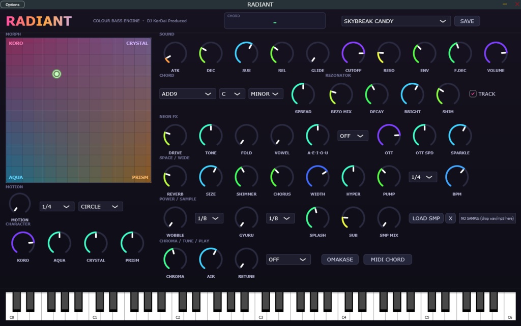 RADIANT、RADIANT FX 【Rainbow Synthesizer/Colour FX)