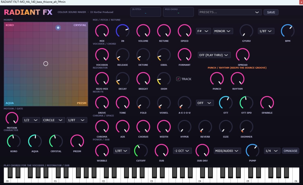 RADIANT、RADIANT FX 【Rainbow Synthesizer/Colour FX)