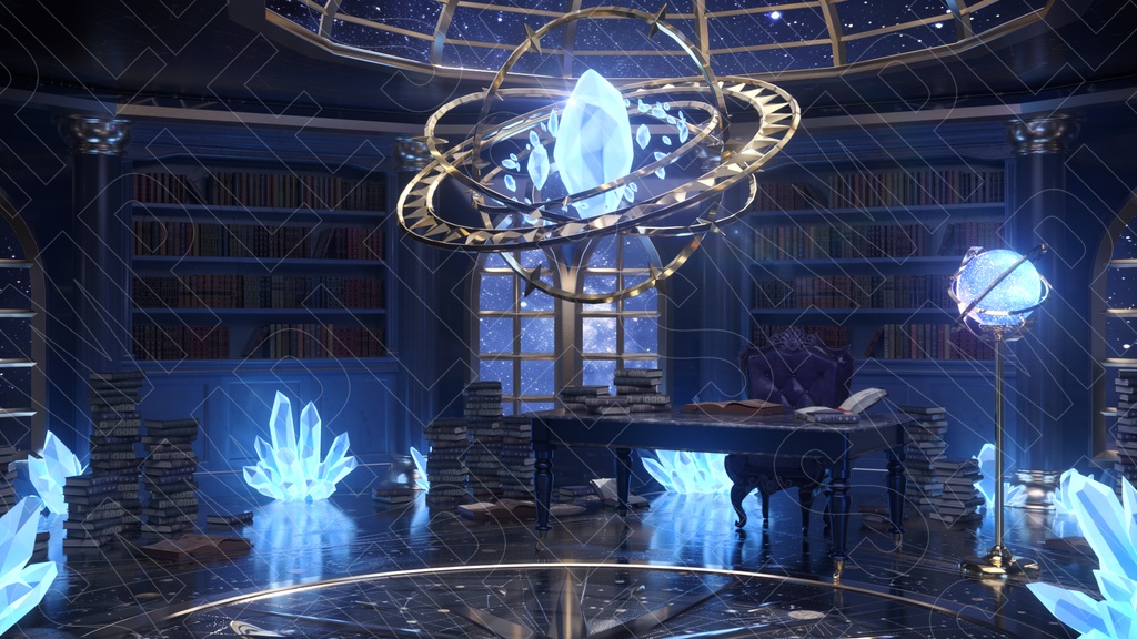 [ 3D Animated Background : Wizard's Library ]