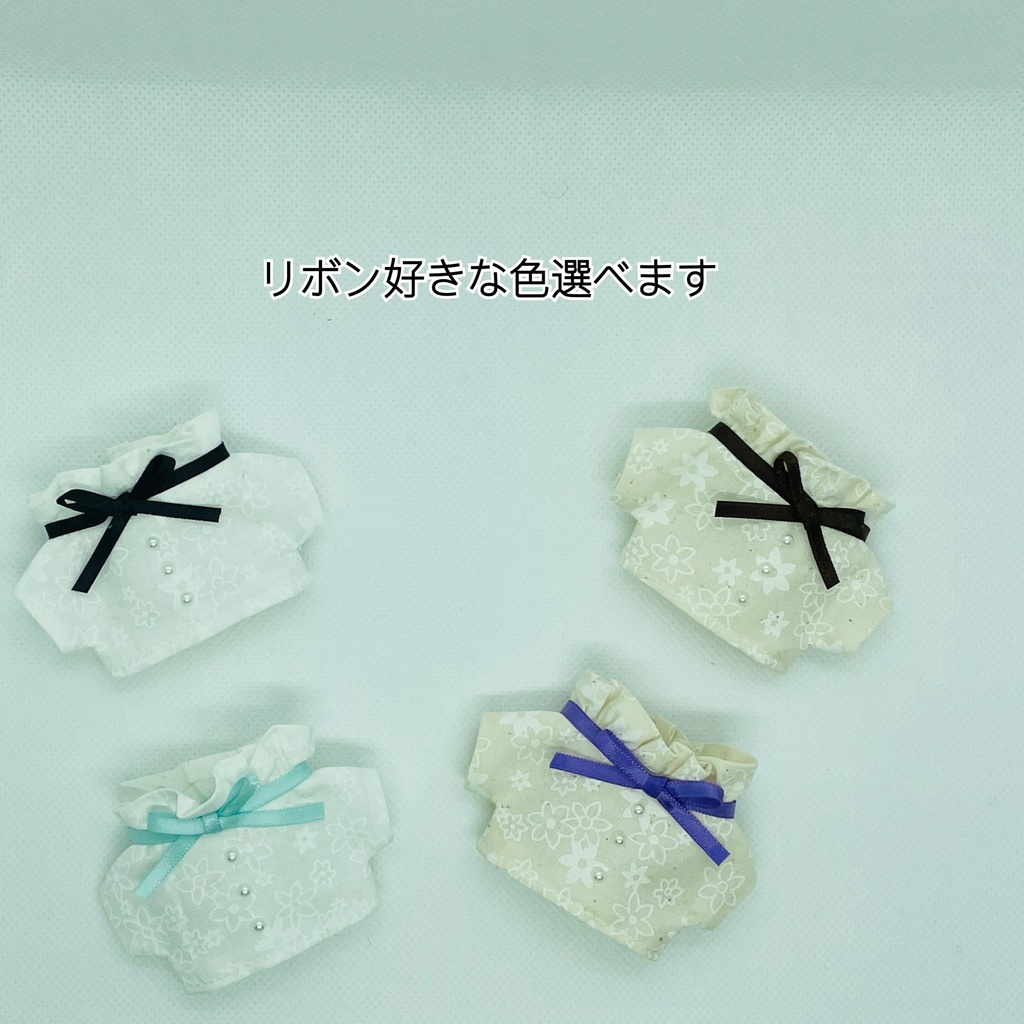 花柄のフリフリリボンシャツ 10センチ