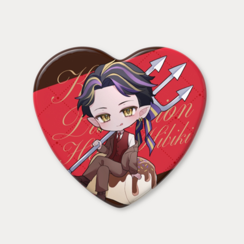 ハート缶バッジ【アキバレンタイン】