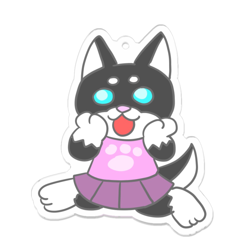 アクキー　黒柴萌