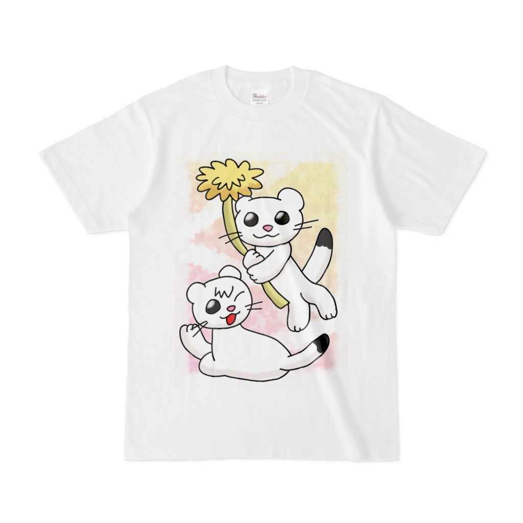 白オコジョTシャツ