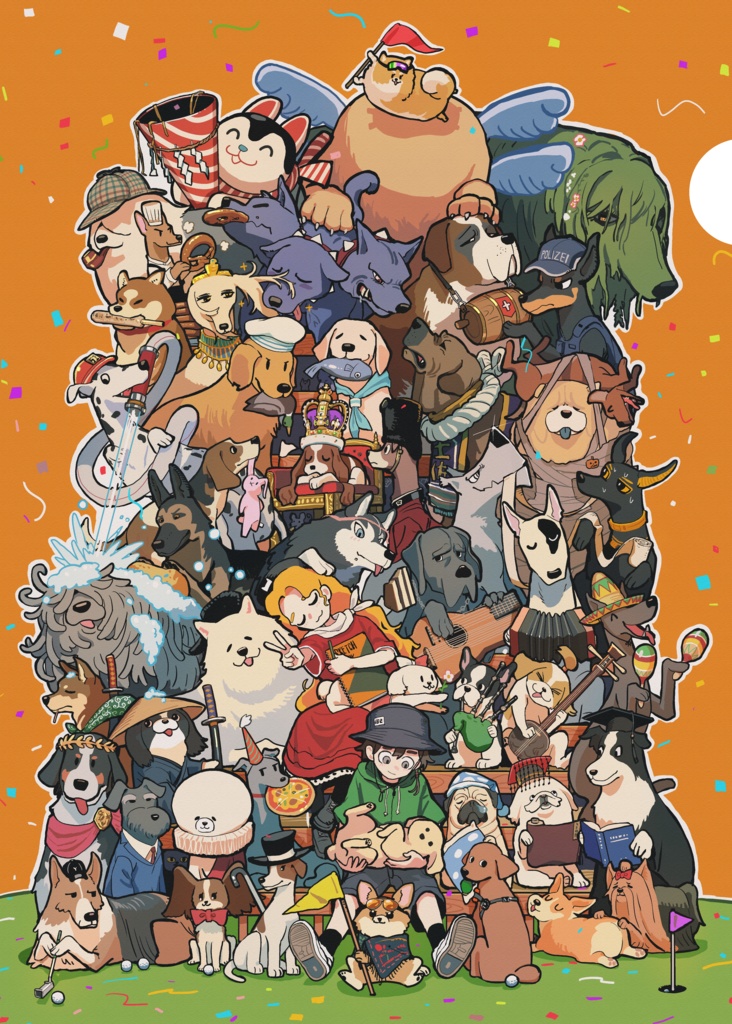 犬がいっぱい(クリアファイル)