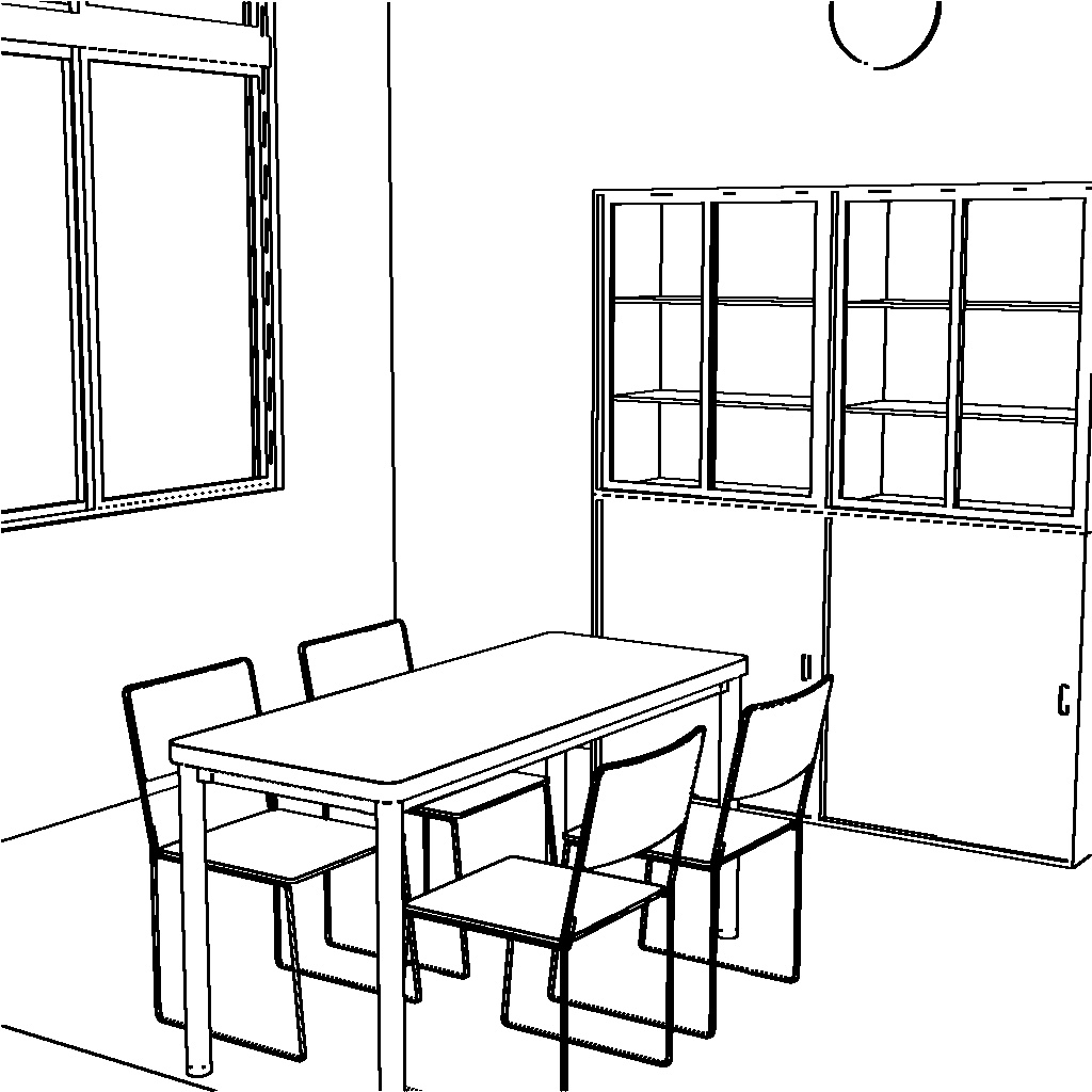 【漫画素材】部屋【3Dオブジェクト】