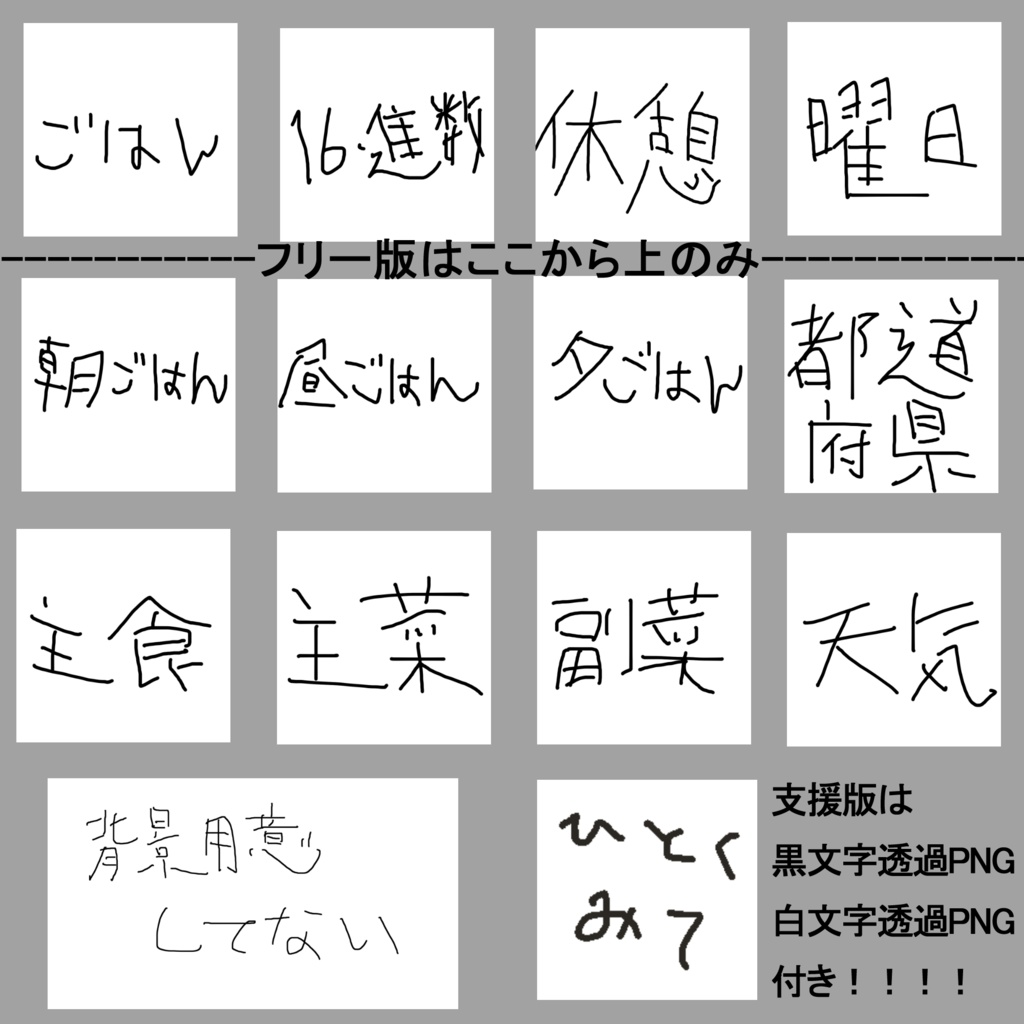 【素材】適当文字パネル・コピペで使えるオリジナルダイス集