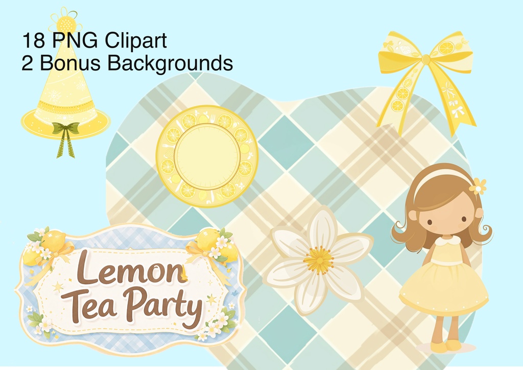 レモン香るティーパーティ クリップアート