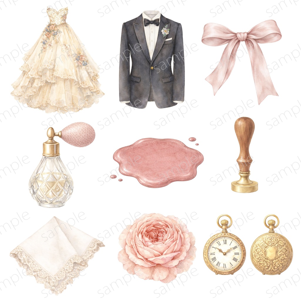 【46PNG クリップアート】The Wedding Keepsake 〜永遠を誓う、とっておきの一日〜