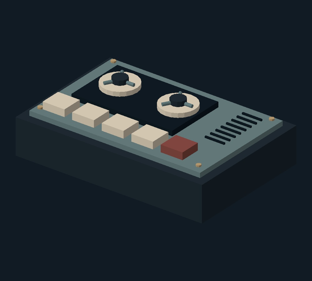 NightDesk Props|記録室の卓上小物4点【GLB/無料レコーダーあり】