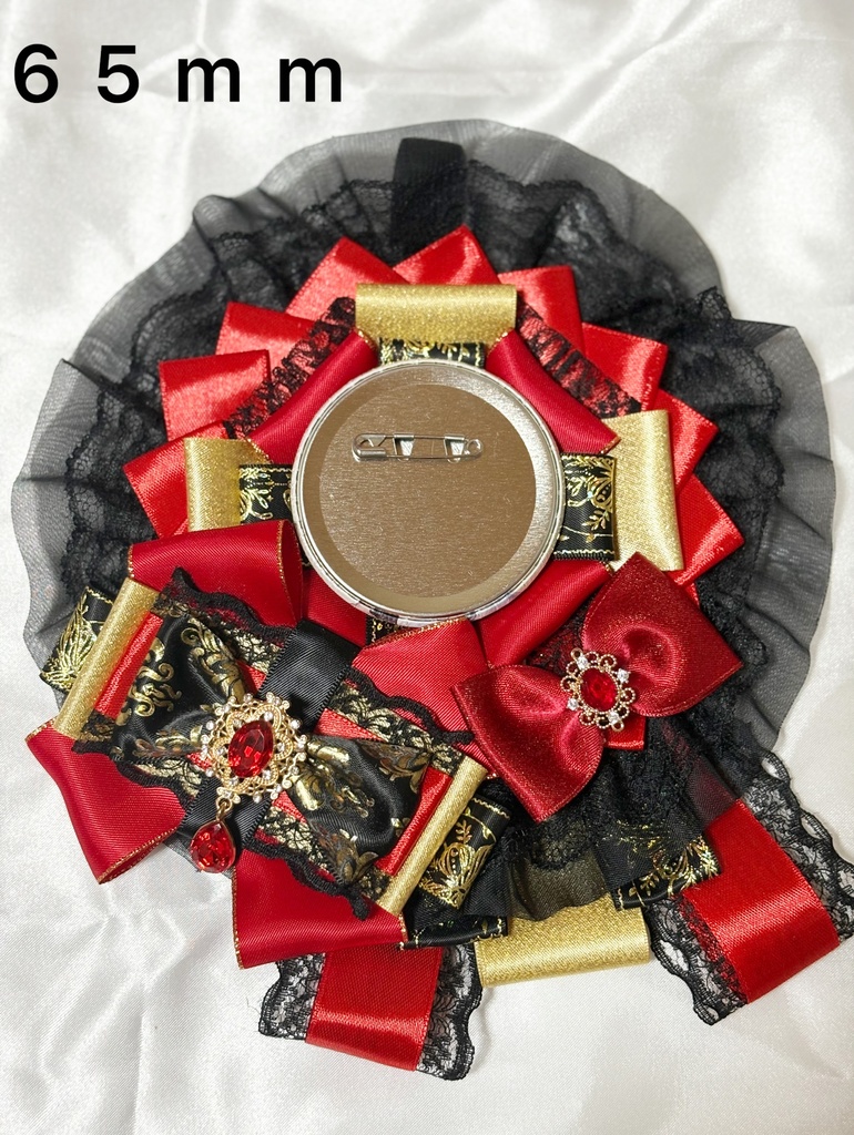 痛ロゼット 赤×黒×金 56~65mm