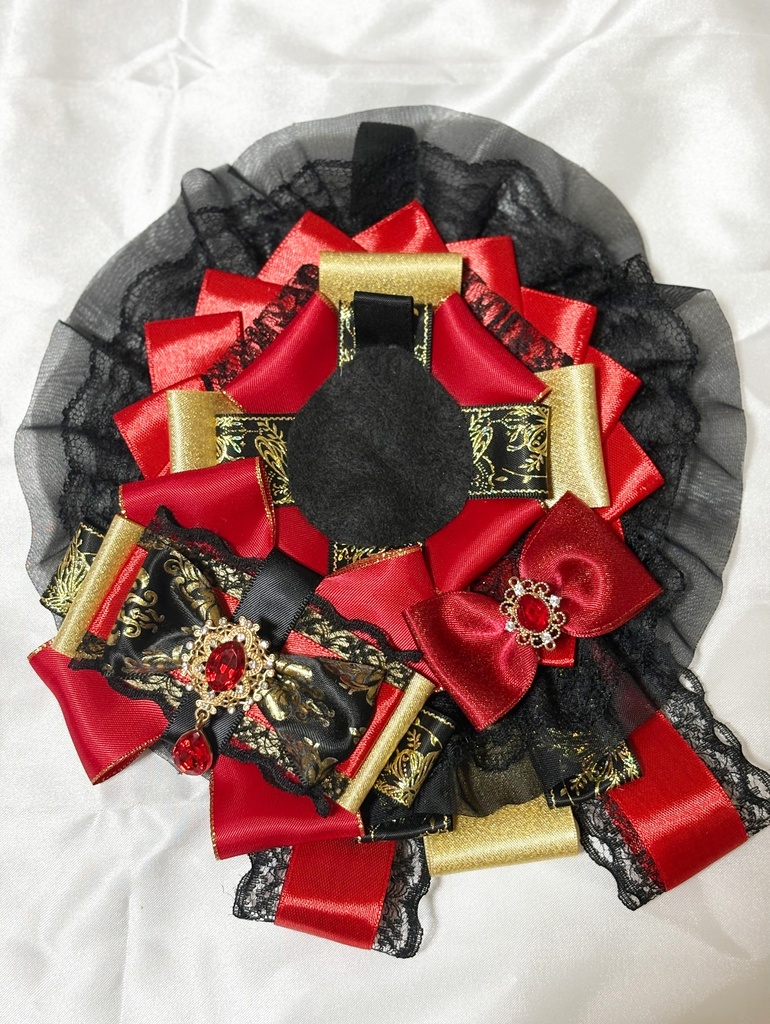 痛ロゼット 赤×黒×金 56~65mm
