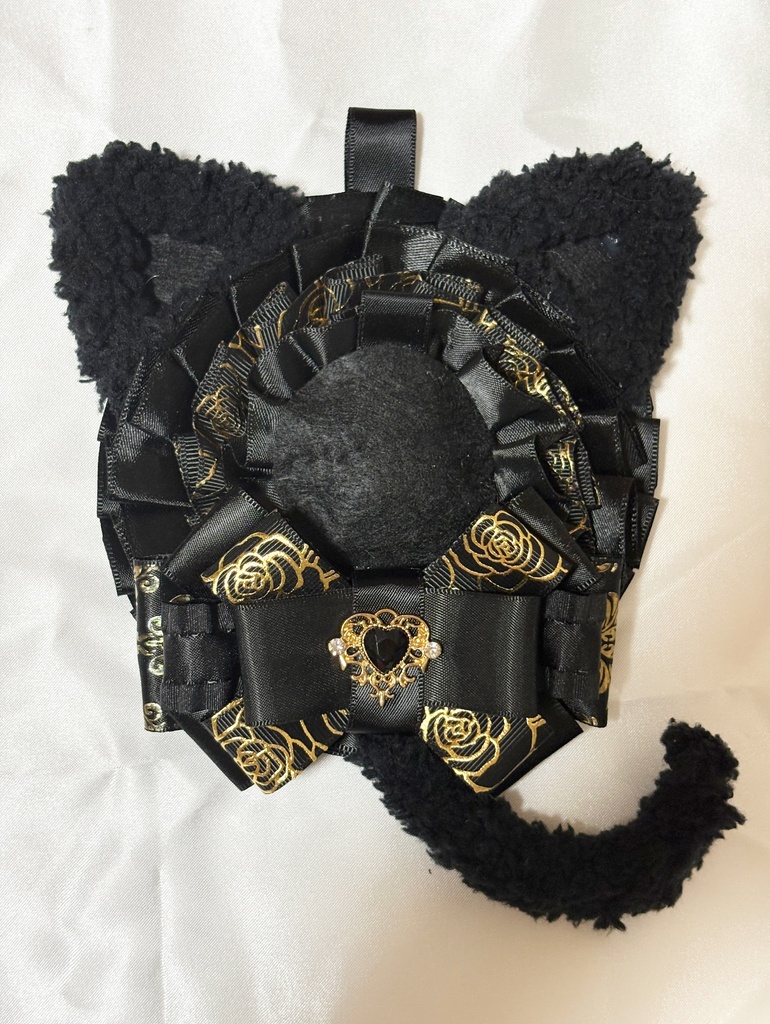 猫耳 痛ロゼット黒 56~65mm