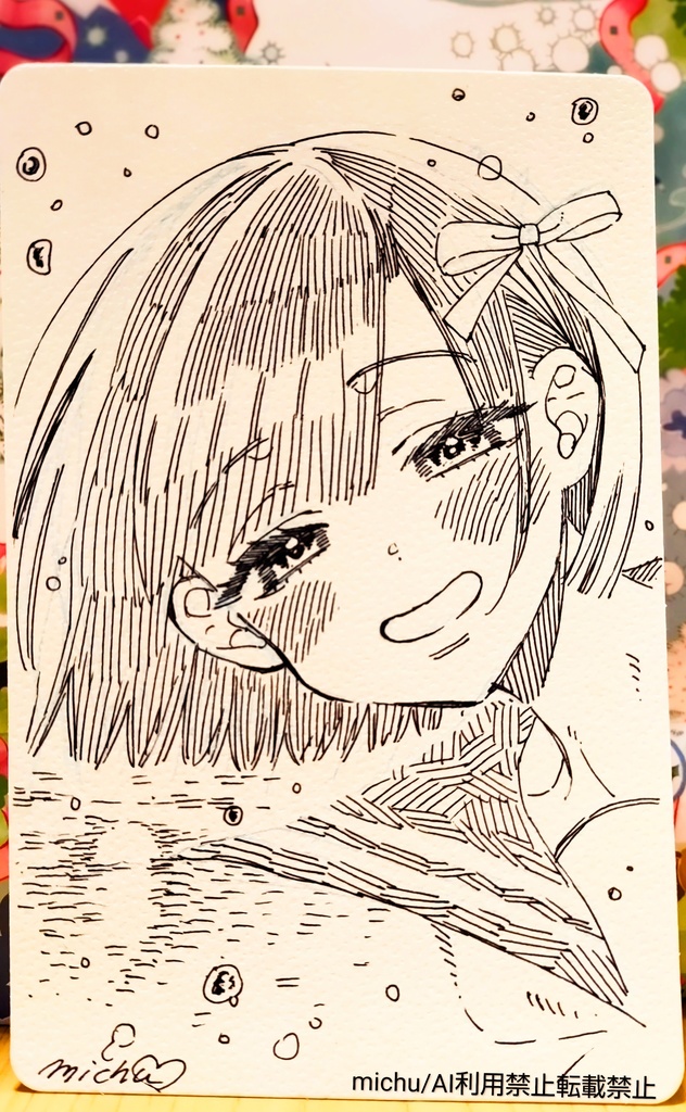 【原画】ペン画セーラー少女【アナログ】