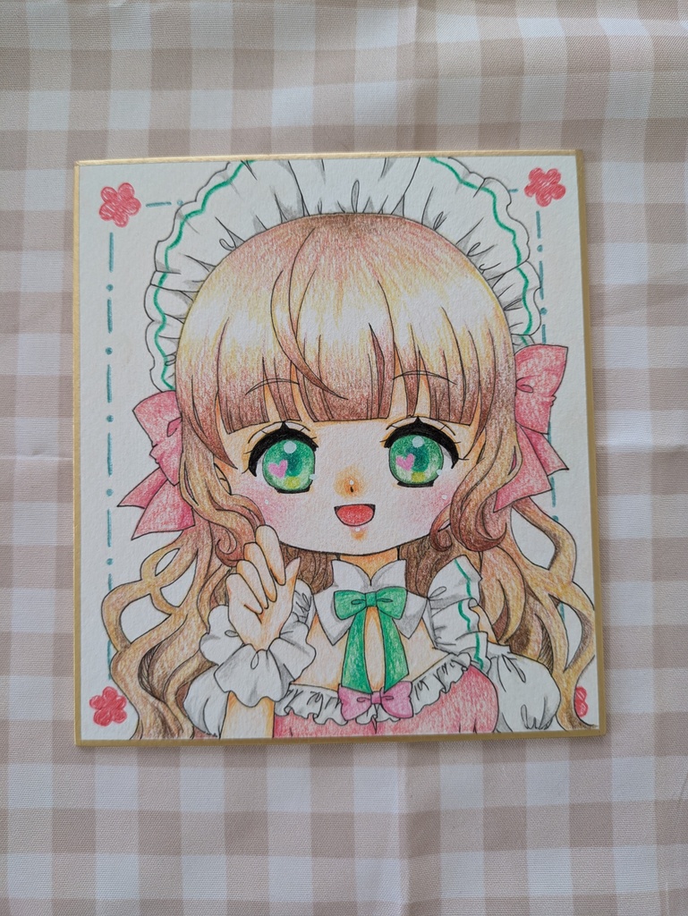 創作メイドさんミニ色紙