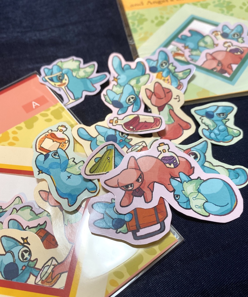 ネコガイアとお酒のシール