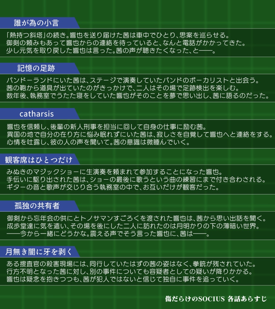 傷だらけのSOCIUS