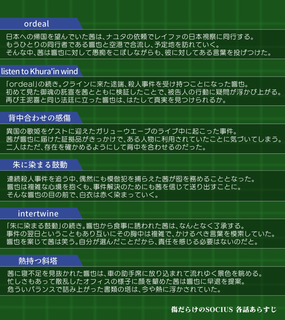 傷だらけのSOCIUS