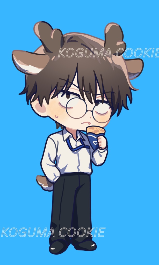 アクリルスタンド&ステッカー「かのすけくん・ケモ耳バージョン」（情けないねかのすけくん）