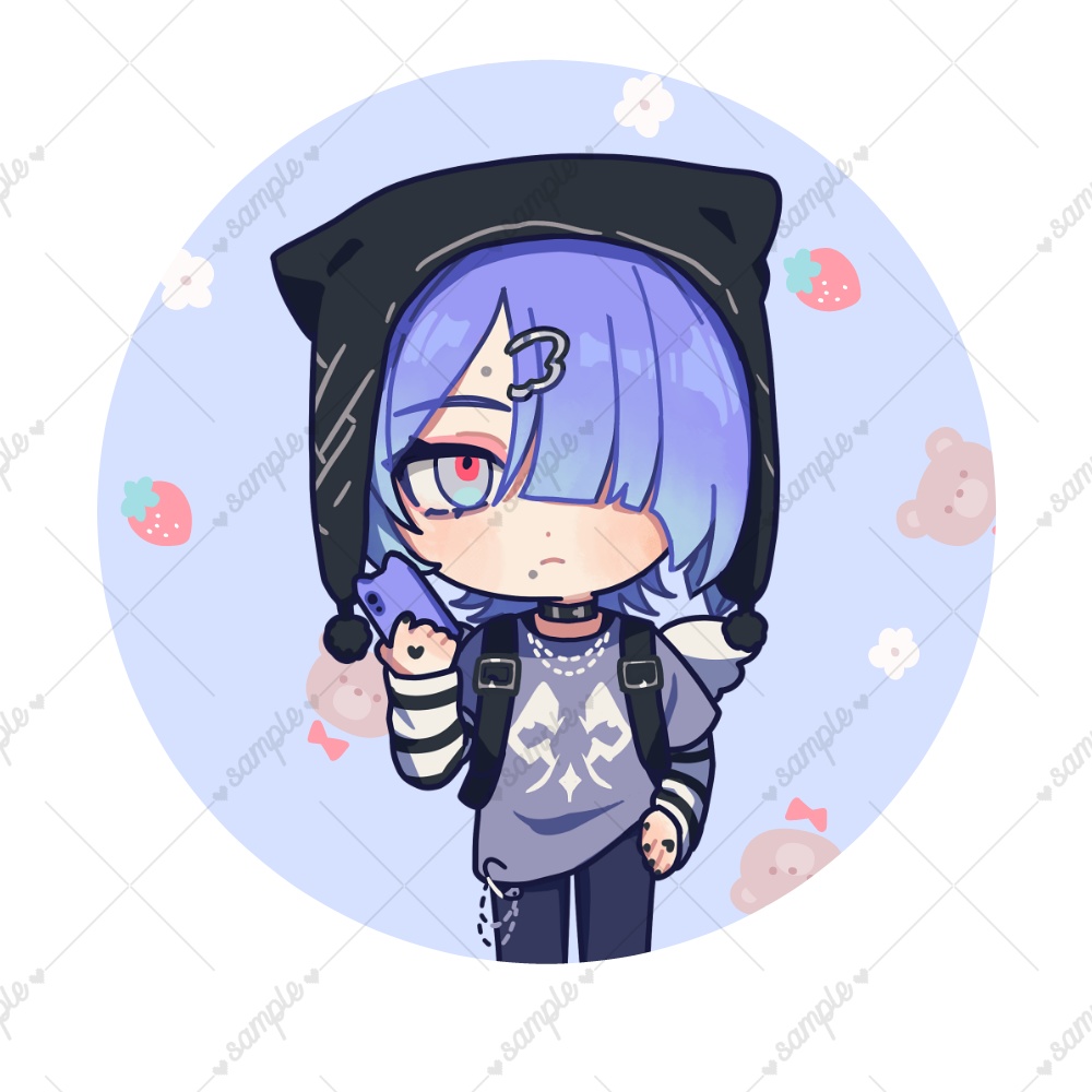 グリッター缶バッチ・イブくん