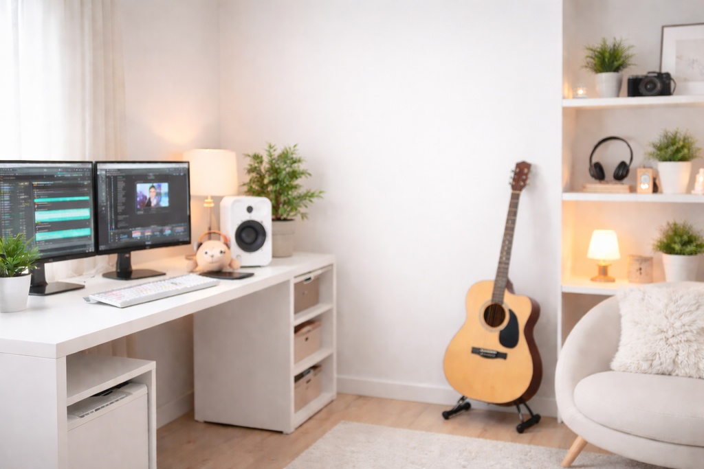 【無料】歌配信用OBS素材セット|背景・スティンガー トランジション・マイク画像入り【商用利用可】