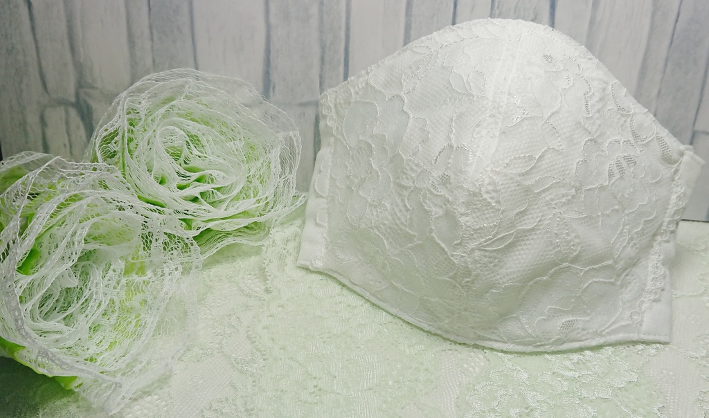 レースマスク 白色