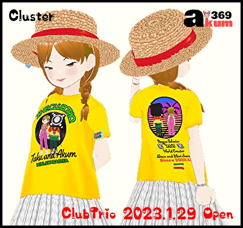 【Vroid】【無料】CLUB TRIO TAKUちゃん ワールドオープン記念 Tシャツ