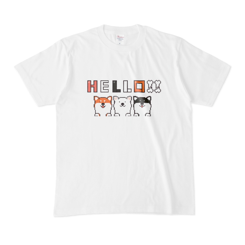 柴犬三兄弟ハローTシャツ