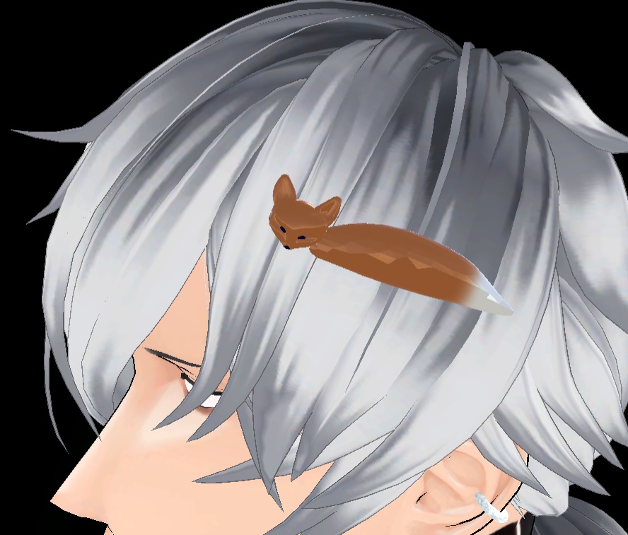 [VRCHAT] Fox Earring / Fox Hairpin 