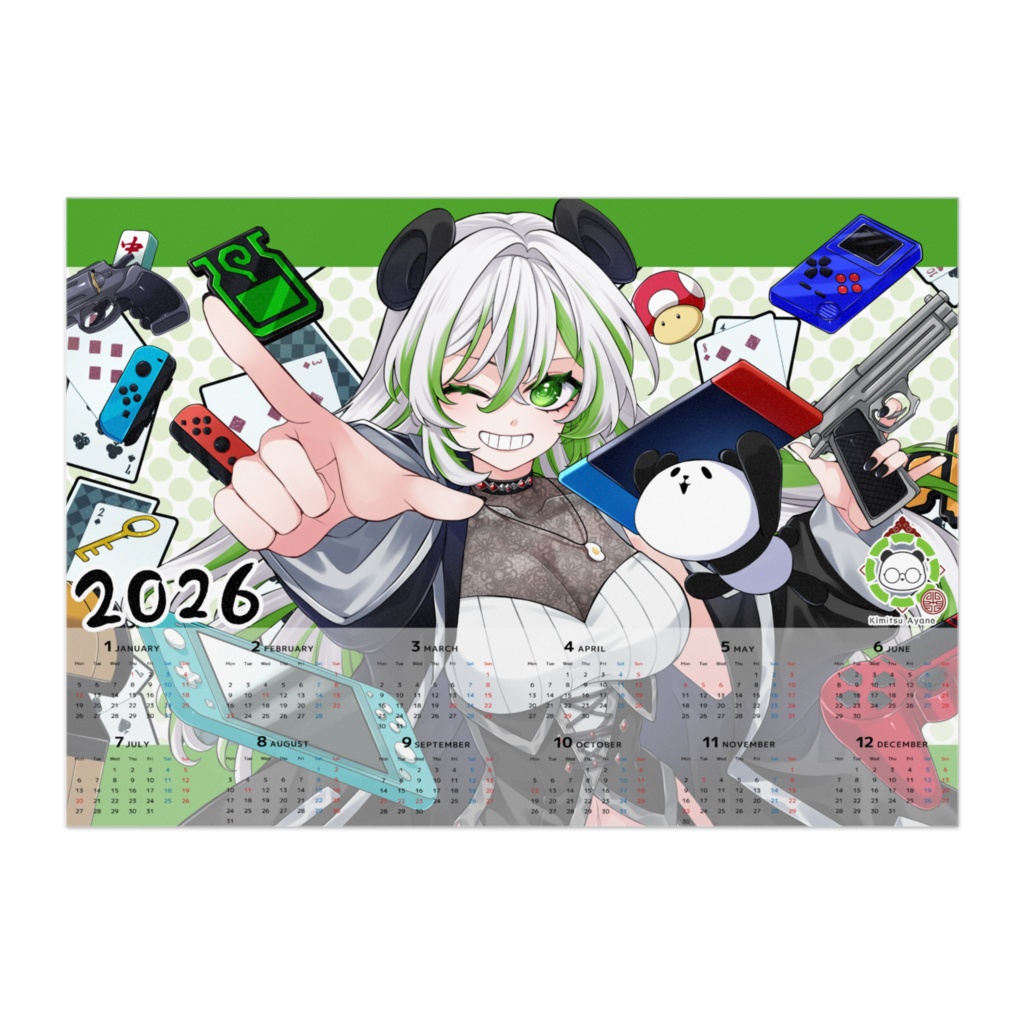 きみつ彩寧：2026年版ポスターカレンダー