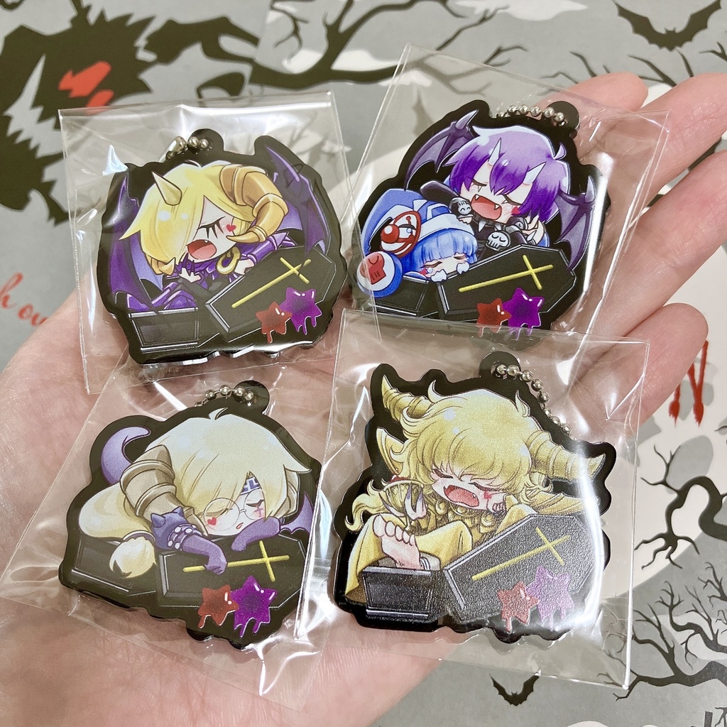 【アクリルキーホルダー】すやすや魔族たち