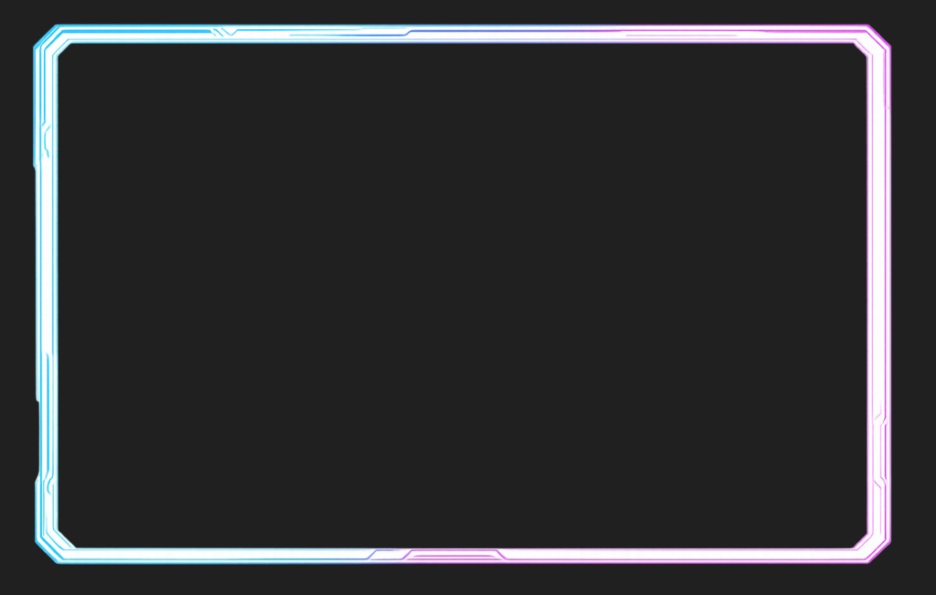 【VTuber汎用】重ねるだけで電脳化!サイバー・ネオン瞳テクスチャ5色セット【Live2D/配信素材】