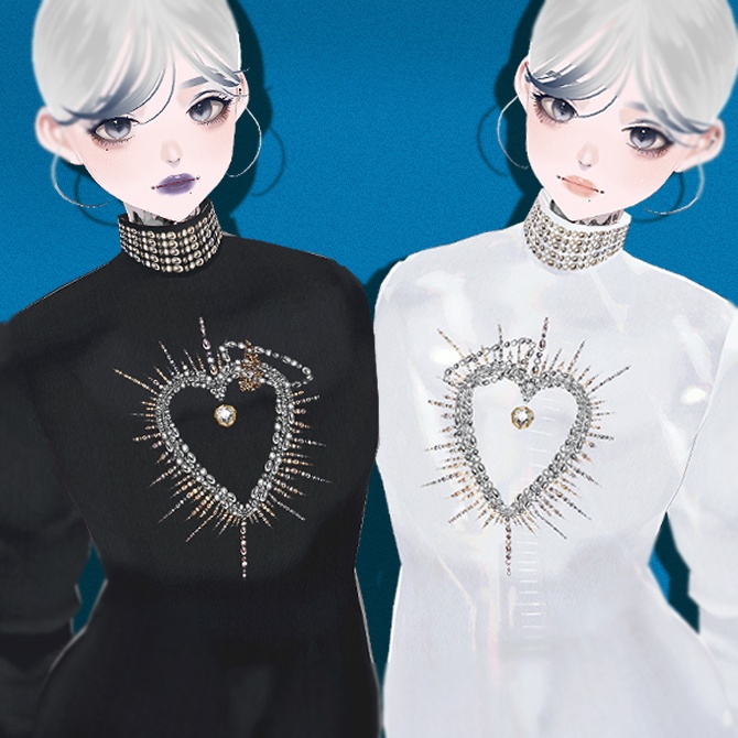【2 types】天使と悪魔ワンピース(Angel and Devil Dress Set)【VRoid 衣装】