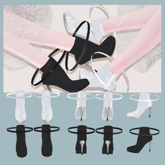 【2 types】天使と悪魔ワンピース(Angel and Devil Dress Set)【VRoid 衣装】