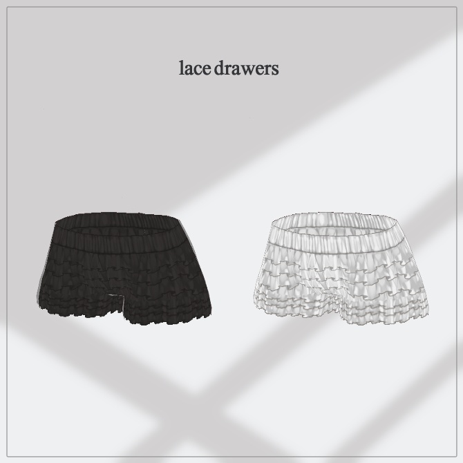 【2 color】Flower-strap mini dress【VRoid 衣装】