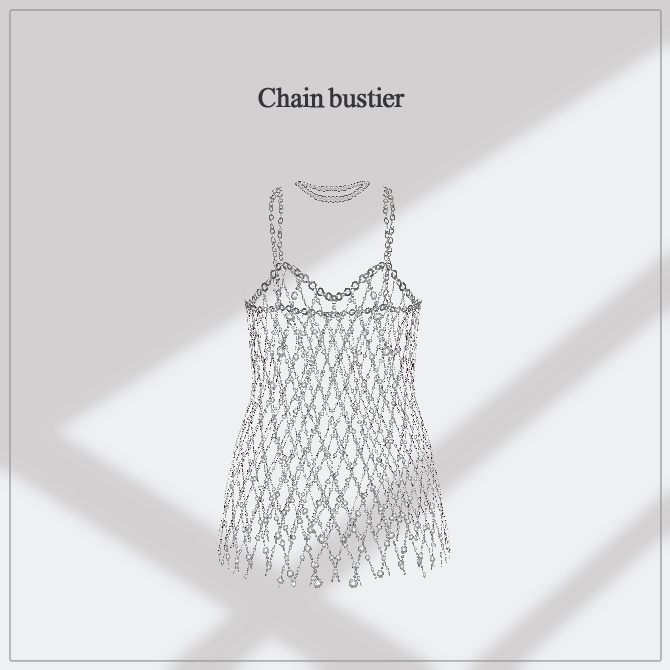 Tops and denim Bustier set【VRoid 衣装】