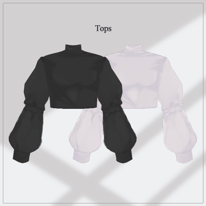 Tops and denim Bustier set【VRoid 衣装】