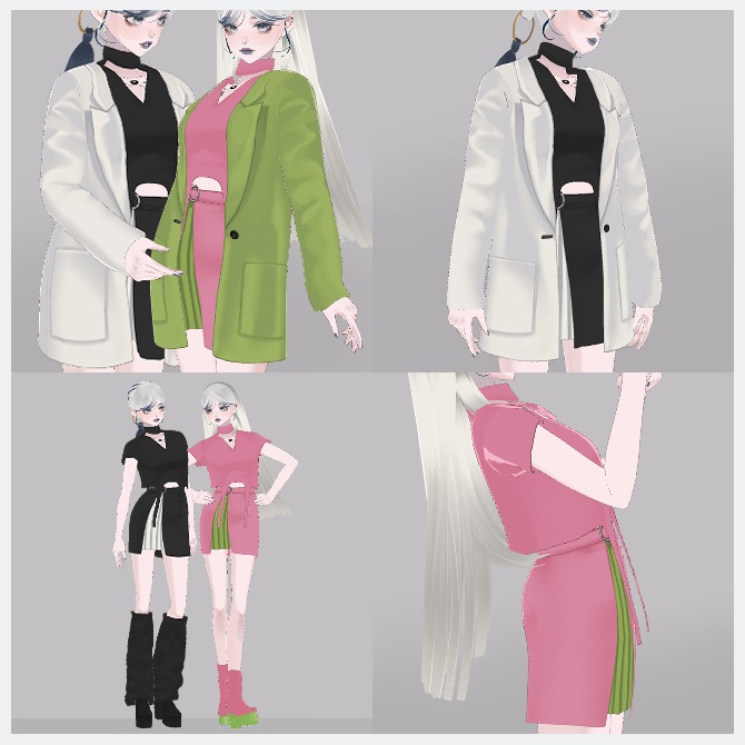 【2 color】Jacket & Matching set【VRoid 衣装】