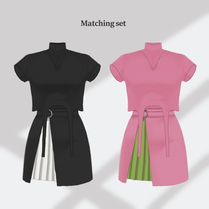 【2 color】Jacket & Matching set【VRoid 衣装】