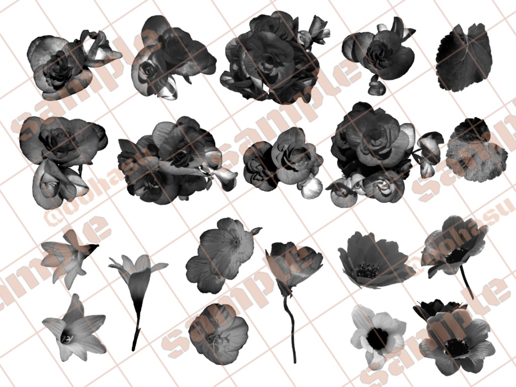 【無料有】赤い花の部屋素材