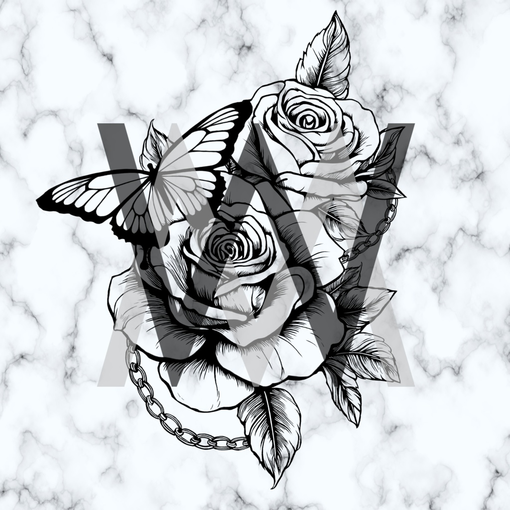 Butterfly Garden Tattoo