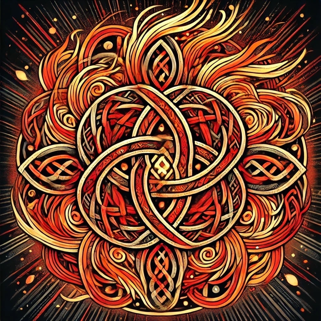 ケルティックノット【火】 ピンバッジ